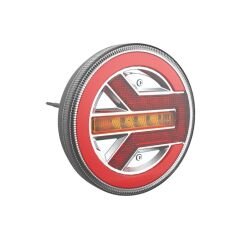 Led Yuvarlak 3 Fonksiyonlu Stop-Sinyal-Park Lambası 10-30V E9 Belgeli Sol 40100