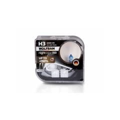 Halojen Night Vision H3 Ampul NV +%150 Fazla Işık ve %20 Beyaz Işık 12V 55W 22103NV