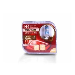 H4 Halojen Ampul Ultra Vision +%200 Fazla +%20 Beyaz Işık 12V 60/55W