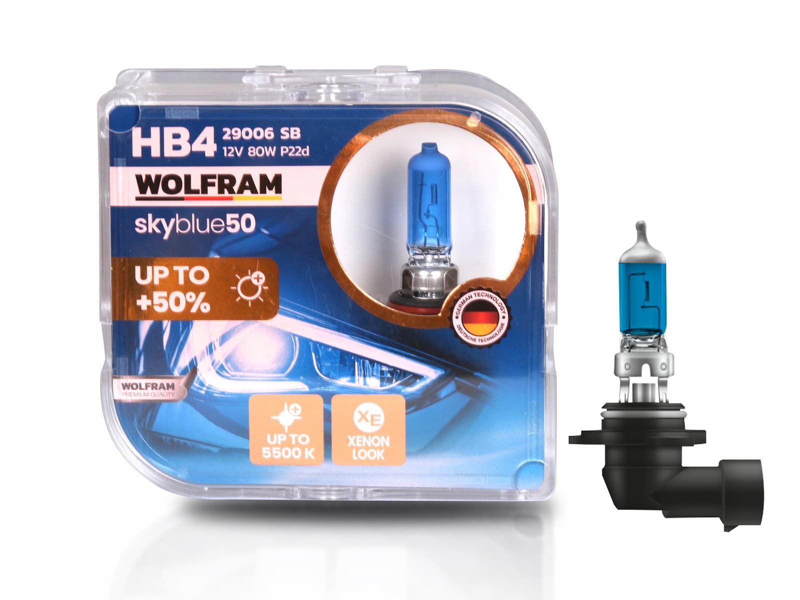HB4 Halojen Ampul Sky Blue Beyaz Işık 12V 80W 29006SB