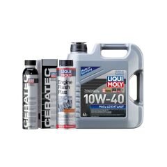 Liqui Moly 10W40 Motor Yağı MoS2'li 4 LT,Seramik Motor Koruyucu,Motor Temizleyici Engine Flush Set