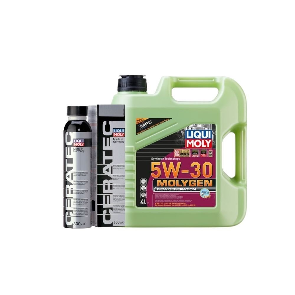 Liqui Moly Molygen New Generation 5W30 Motor Yağı 4 LT,CeraTec Seramik Motor Koruyucu 300ML Set