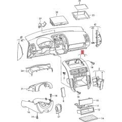Volkswagen Polo 2002-2009 Torpido Teyp Çerçevesi Orta Izgarası 6Q0858069AC