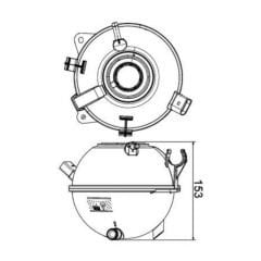 Volkswagen Golf Passat B6-B7 CC Motor Su Bidonu Genleşme Tankı 1K0121407A