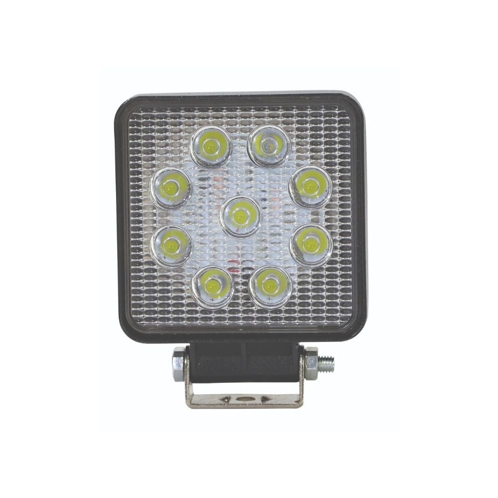 Led Kare Çalışma Lambası 9 Led Beyaz Işık 10/30V E-Belgeli 27W 31901