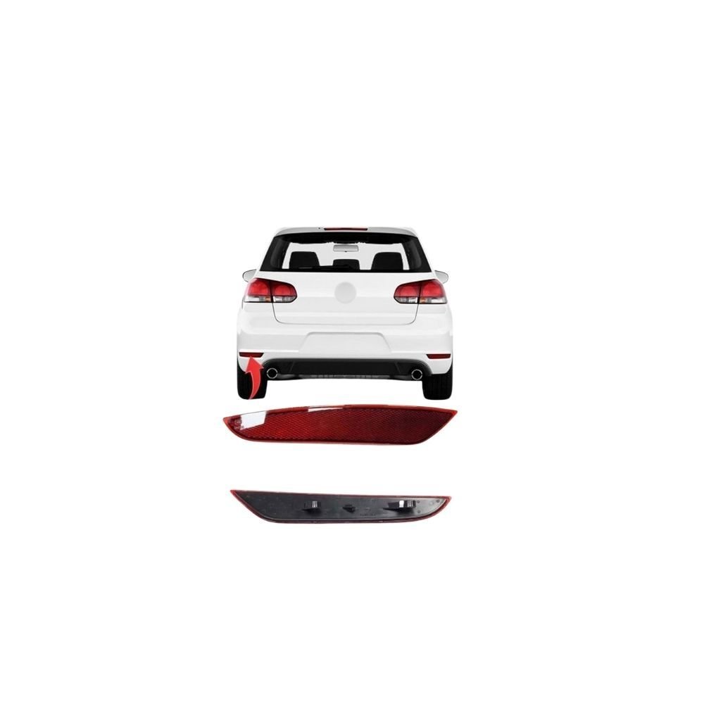 Volkswagen Golf 6 2009-2011 Arka Tampon Reflektörü Sol 5K0945105A