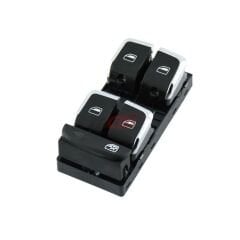 Audi A4 2007-2015, Audi A5 2009-2017, Q5 2008-2017, Cam Açma Kapama Düğmesi 4lü Kromlu 8K0959851D